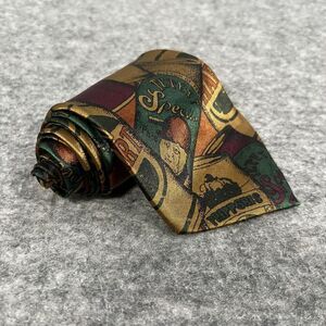 Myung Ju Silk Tie Graphic Print Mercedes Hand Made High Fashion‎
